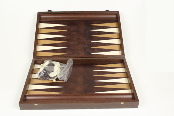 BACKGAMMON WITH LEATHER LINING
