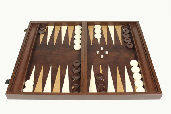 BACKGAMMON WITH LEATHER LINING