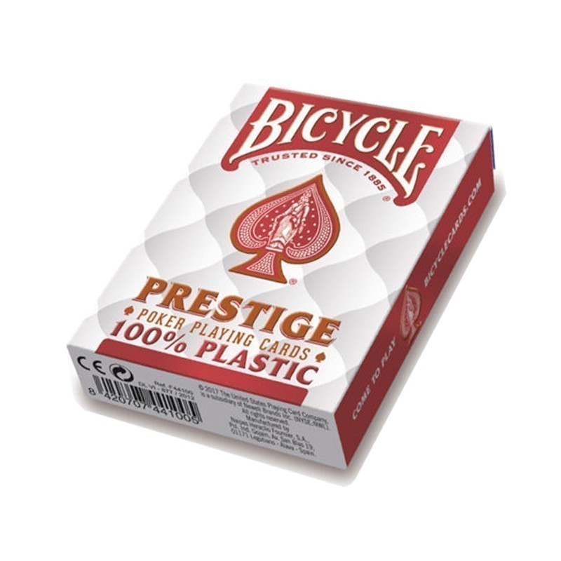 Bicycle Prestige plastic red Jumbo Index 2 Pips