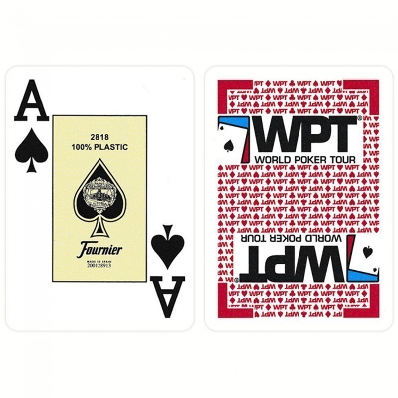 Fournier WPT Gold Edition Jumbo Index 2 Pips - Red | Τράπουλα Fournier WPT Gold Edition Κόκκινη