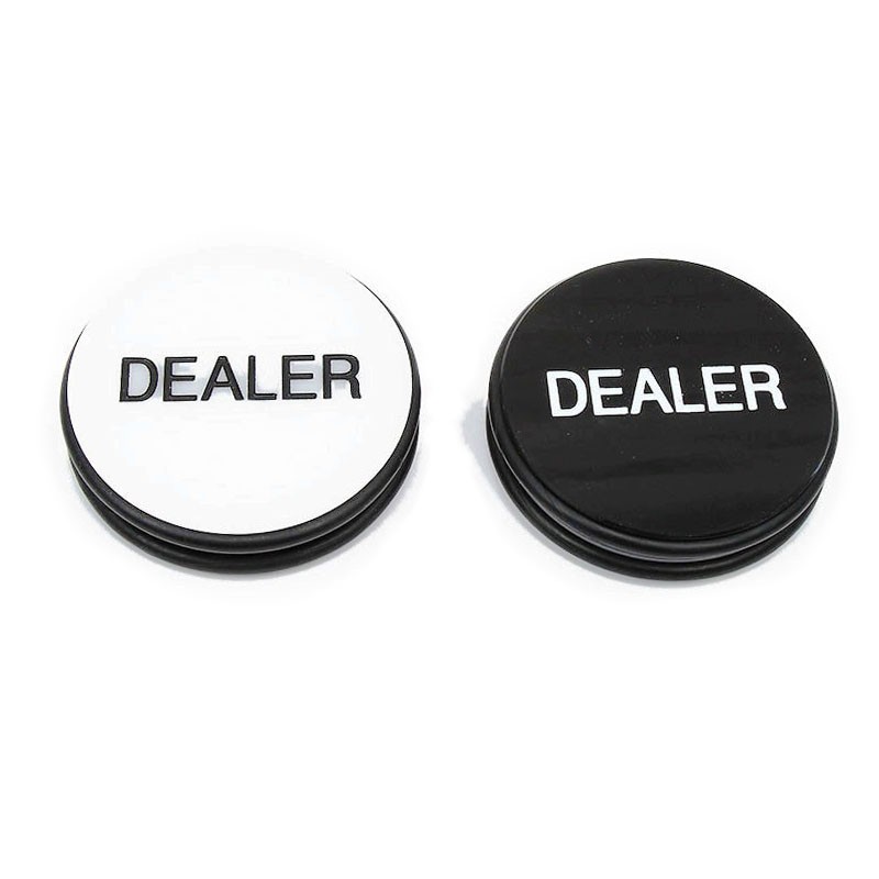 Dealer Button Black Large