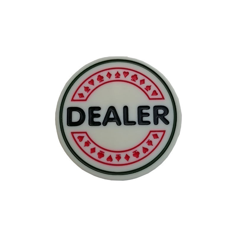 White Dealer Button 55mm