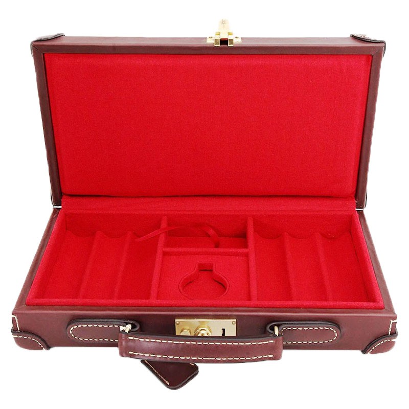 Leather Chip Case 300pcs | Βαλίτσα Δερμάτινη Για Μάρκες 300τεμ
