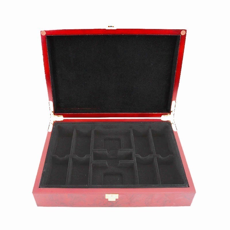 High Gloss (Light Brown) Chip Case 200pcs | Κουτί Ξύλινο High Gloss 200τεμ