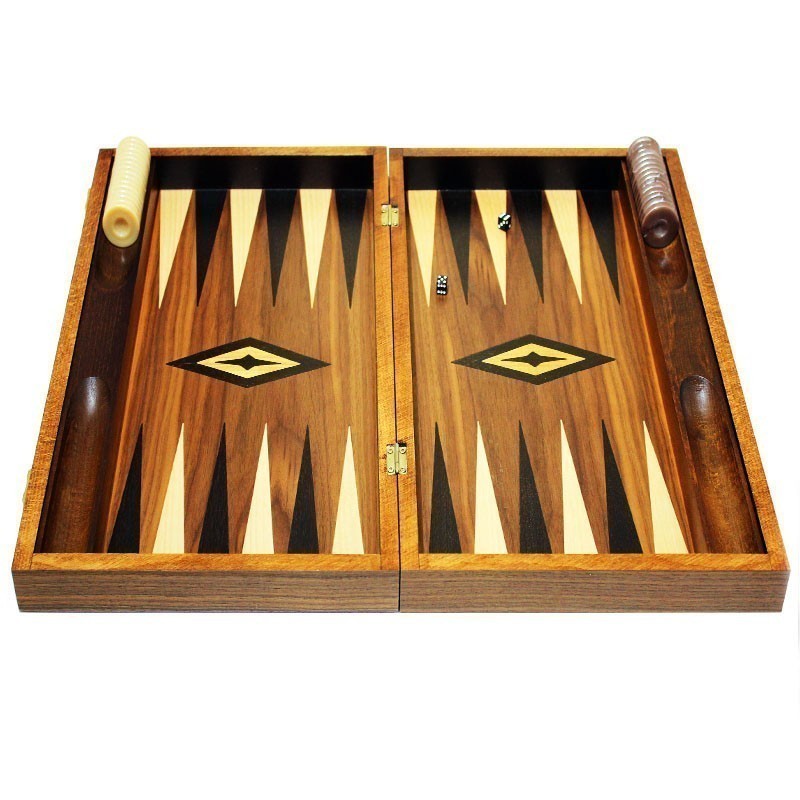 Backgammon board - Walnut | Τάβλι Βαλίτσα Καρυδιά Πολυτελείας
