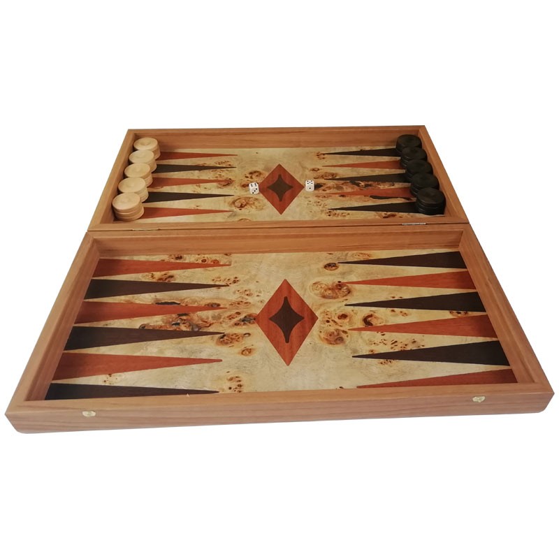 Wooden Veneer Luxury Olive Backgammon 