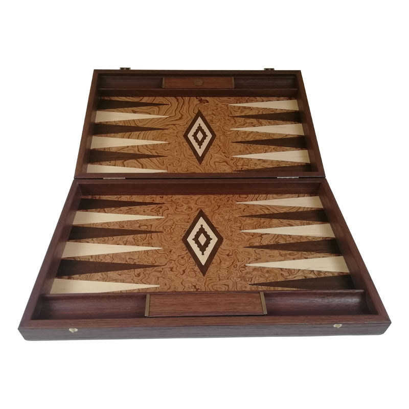 Backgammon Luxury Walnut Root with place 