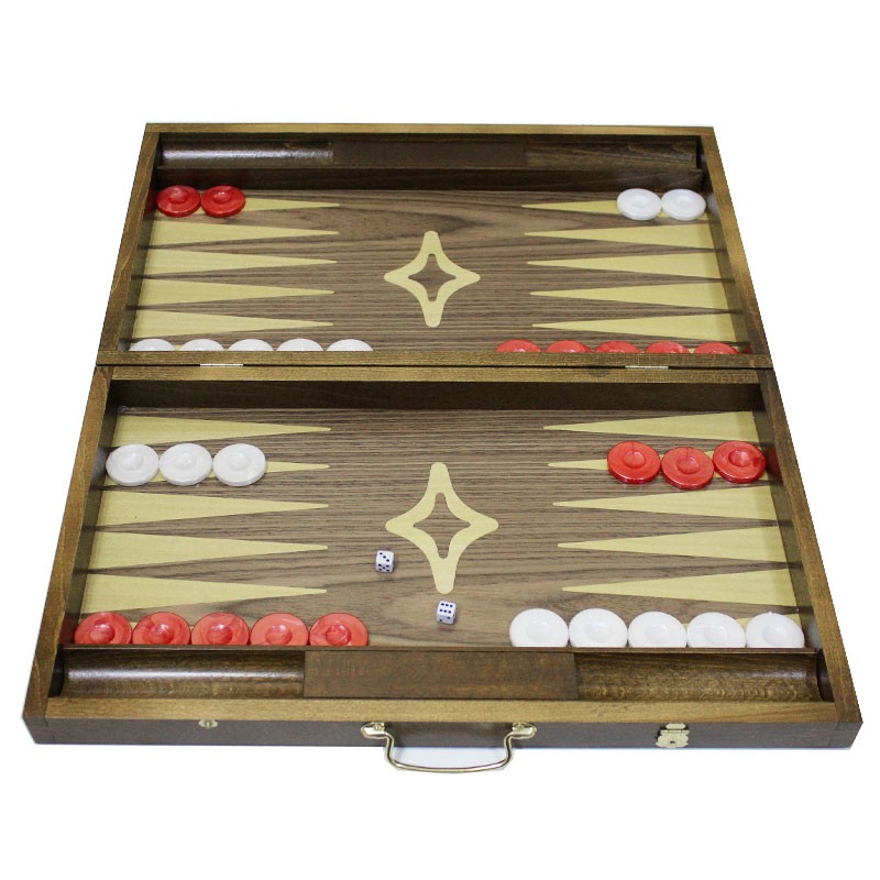 Backgammon board - Walnut Liberty Big | Τάβλι Βαλίτσα Καρυδιά Liberty Με Θήκες