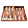 Backgammon Board Satin Glaze  - Handmade Walnut veneer - Big size | Τάβλι Καρυδιά Καπλαμάς Παραδοσιακό Μεγάλο