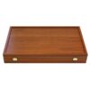 Gold Backgammon Board with Disk Storage - Handmade Walnut veneer - Big size | Τάβλι Καρυδιά Gold Με Θήκη Μεγάλο