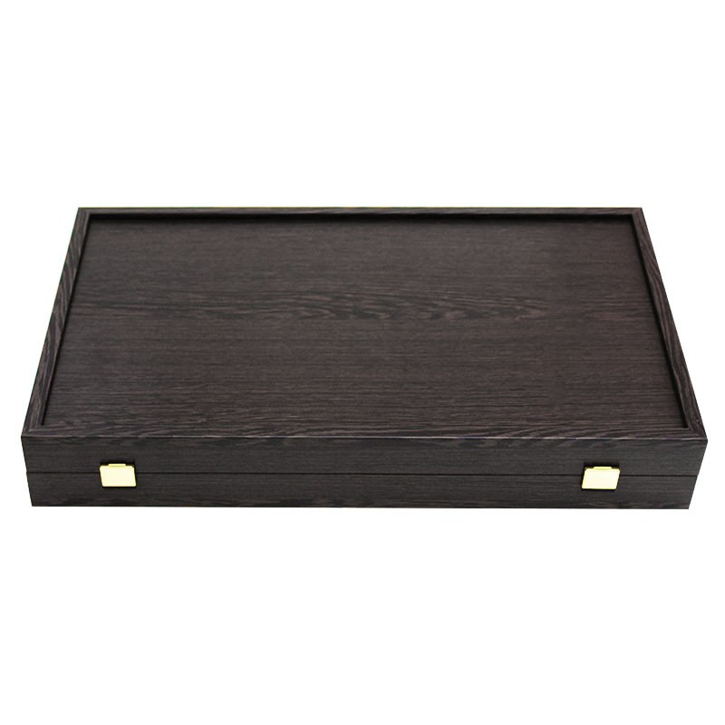 Vertiko Gold Backgammon Board with Disk storage - Handmade Wenge veneer - Big size