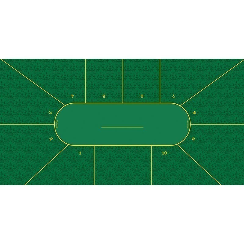 Classic Texas Hold 'Em Poker Table Cloth - Queen Green WL