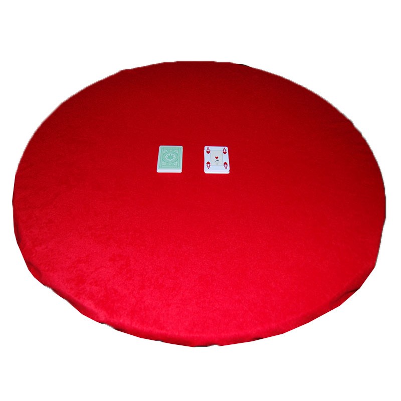 Round Felt Poker Table Cloth - Red With Elastic Band 1.50 Diam. | Τσόχα Ροτόντα Με Λάστιχο 1,50m