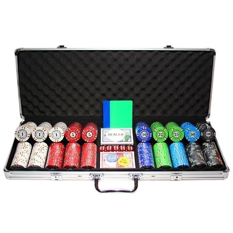 Poker Set 500pcs Protagon 14gr Ceramic Clay - Complete Game Set in Aluminum Carry Case | Σετ Μάρκες Πόκερ Protagon 500τεμ 14gr Σε Βαλίτσα Αλουμινίου