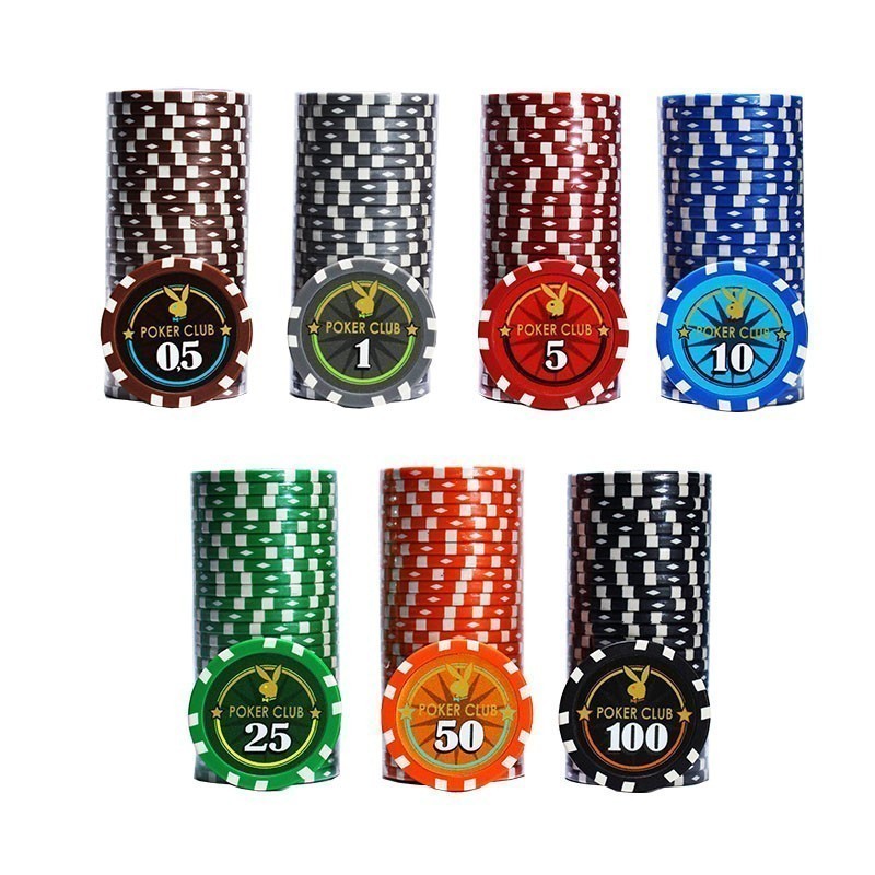 Poker Set 300pcs Poker Club 12,5 gr Clay - 2x Card Decks in Aluminium Carry Case | Σετ Μάρκες Πόκερ Poker Club 300τεμ 12,5gr Σε Βαλίτσα