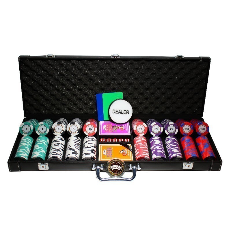 Poker Set 500pcs Las Vegas Nevada Tornado 14gr Clay - Complete Game Set in Luxury Carry Case