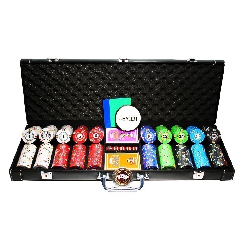 Poker Set 500pcs Protagon 14gr Ceramic Clay - Complete Game Set in Luxury Carry Case | Σετ Μάρκες Πόκερ Protagon 500τεμ 14gr Σε Βαλίτσα Πολυτελείας
