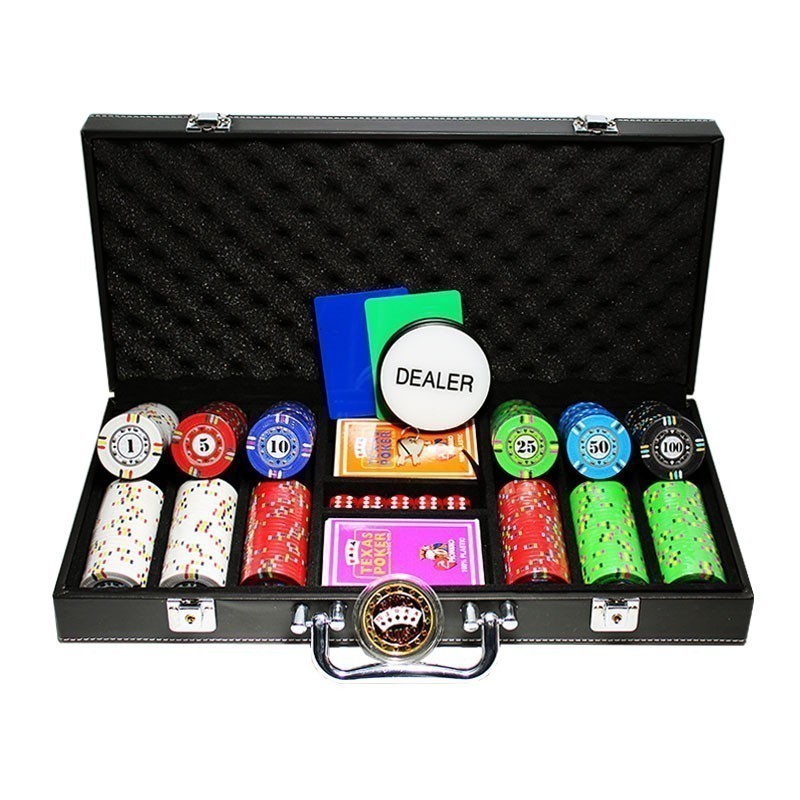 Poker Set 300 Chips Protagon Poker Palace 14gr Ceramic Clay Composite - Complete Game Set in Luxury Carry Case | Σετ Μάρκες Πόκερ Protagon 300τεμ 14gr Σε Βαλίτσα Πολυτελείας