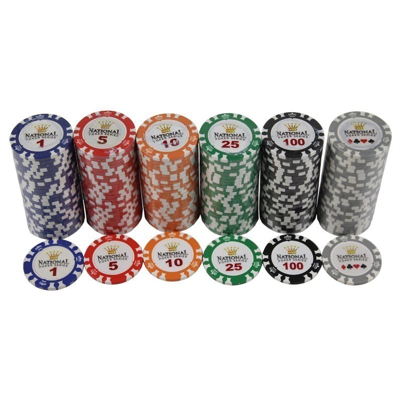 National Poker Set 500pcs 14gr Clay - Complete Game Set in Carry Case